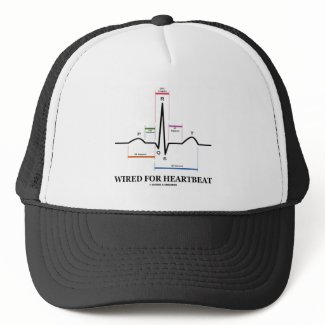 Wired For Heartbeat (ECG/EKG Sinus Rhythm) hat