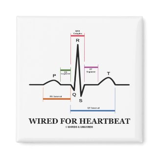 Wired For Heartbeat (ECG/EKG Sinus Rhythm) magnet