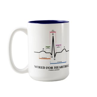 Wired For Heartbeat (ECG/EKG Sinus Rhythm) mug