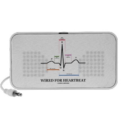 Wired For Heartbeat (Electrocardiogram) Mp3 Speakers