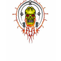 Wired For Sound Cyborg Skull t-shirts