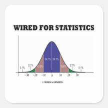 Wired For Statistics (Bell Curve Stats Attitude) Sticker