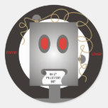 wired robot head error message output stickers