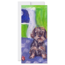wirehaired dachsund senses smiling moon rack cards by zadajeanne wirehaired dachsund senses smiling moon rack cards
