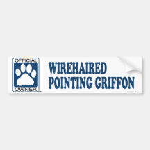 WIREHAIRED POINTING GRIFFON_Blue Bumper Stickers