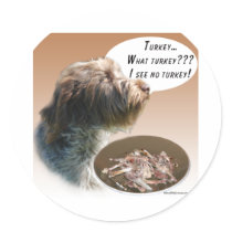 Wirehaired Pointing Griffon Turkey Sticker