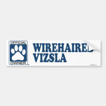 WIREHAIRED VIZSLA_blue Bumper Stickers