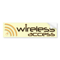 Wireless Access Christian bumper sticker bumper stickers