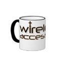 Wireless Access Christian prayer mug by UpstreamDesigns Wireless Access Christian prayer mug