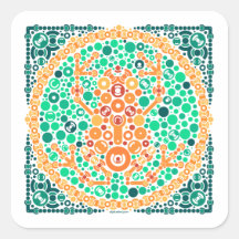 Wireless Frog, Color Perception Test, White Sticker
