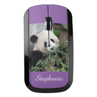 Wireless Mouse, Giant Panda, Purple, Personalized