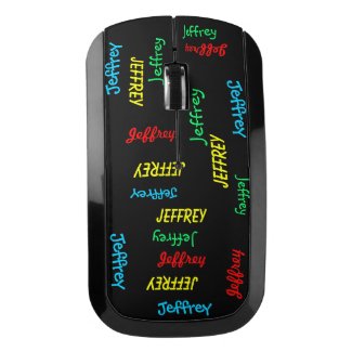 Wireless Mouse, Repeating Names, Personalized