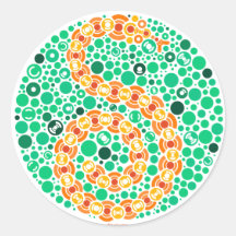 Wireless Python, Color Perception Test Round Sticker