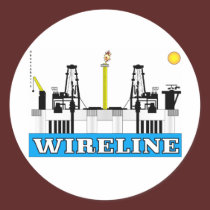 Wireline, Offshore, Oil Field Sticker stickers