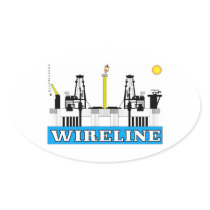 Wireline,Offshore,Oil,Platform,Jack Up Rigs,Gas Oval Sticker