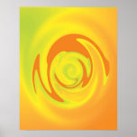 Wirlwind Orange Yellow Poster
