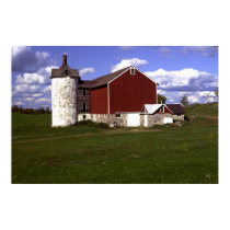 Wisconsin Barn with Brick Silo posters by silvergull Wisconsin Barn with Brick Silo posters