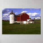 Wisconsin Barn with Brick Silo Print