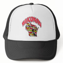 Wisconsin Beer Brats Cheese Fish-Fry Trucker Hat