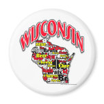 Wisconsin Beer Brats Cheese Fish-Fry magnets