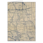Wisconsin Bicycle Road Map 3 Greeting Card