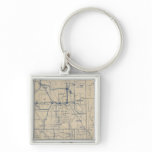 Wisconsin Bicycle Road Map 3 Key Chains
