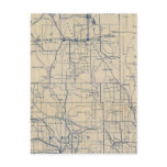 Wisconsin Bicycle Road Map 3 Postcards