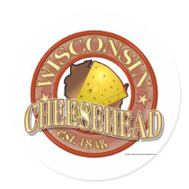 Wisconsin Cheesehead Seal Stickers