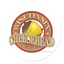 Wisconsin Cheesehead Seal stickers by klclewis Wisconsin Cheesehead Seal stickers