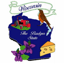 WISCONSIN COLORS ACRYLIC CUT OUT