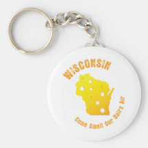 Wisconsin Come Smell Our Dairy Air Key Chains