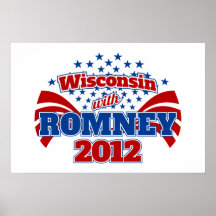 Wisconsin con Romney 2012 Poster