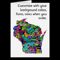 Wisconsin Customize colorful card how you like