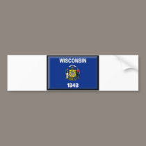Wisconsin Flag bumper stickers
