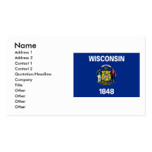 Wisconsin Flag Business Cards
