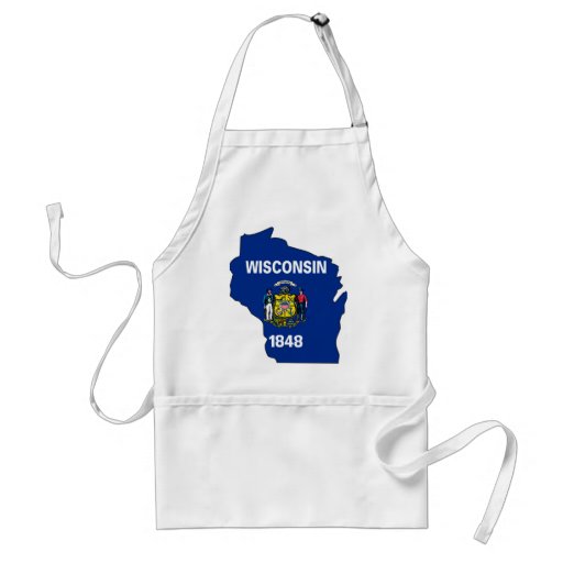 Wisconsin Flag Map Apron