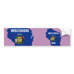 Wisconsin Flag Map