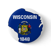 Wisconsin Flag Map buttons by usaflags Wisconsin Flag Map buttons