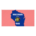 Wisconsin Flag Map Photo Card Template