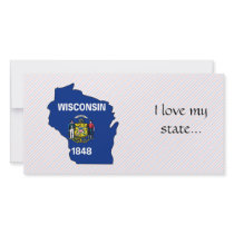 Wisconsin Flag Map Photo Cards