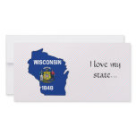 Wisconsin Flag Map Photo Cards