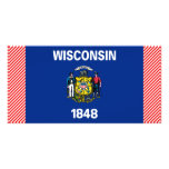 Wisconsin Flag Personalized Photo Card