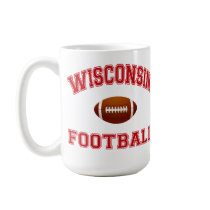 WISCONSIN FOOTBALL mugs by dgpaulart WISCONSIN FOOTBALL mugs