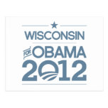 WISCONSIN FOR OBAMA 2012.png Postcard