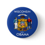 WISCONSIN FORWARD WITH OBAMA Button