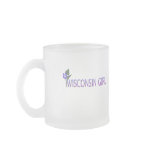 Wisconsin Girl State Flower Wood Violet Glass Mug
