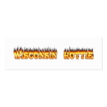 Wisconsin hottie fire and flames business card template