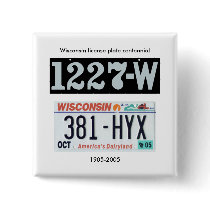 Wisconsin License Plate Centennial buttons