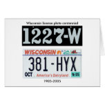 Wisconsin License Plate Centennial Greeting Cards