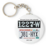 Wisconsin License Plate Centennial Keychains